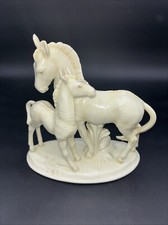 Karl Ens Hand Painted White Zebras Porcelain Figurine C. 1930 Germany 8 x 8.5” picture