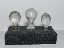 Pre-1900s Antique Glass Bottle Stoppers. Collection 3 pieces. picture