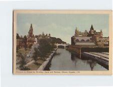 Postcard Entrance to Ottawa Canal & Railway Ottawa Canada picture