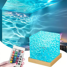 Galaxy Projector Light Ocean Wave Sensory Night Light Crystal Lamp for Bedroom picture