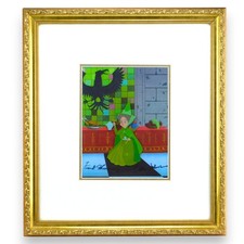 Sleeping Beauty Green Fairy Fauna Cel Production Used Signed Animation Art picture