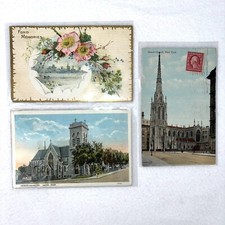 Postcards Vintage 1911, 1912. 1927 Set of 3 Antique  Written On With Postage picture