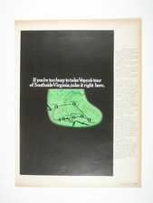 Vintage Vepco Southside Virginia Tour Advertising Print 1970 Map Southern Virgin picture