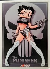 BETTY BOOP STICKER “PUNISHER” 3 3/4 x 5” SEXY BODY BEAUTIFUL BETTY BOOP picture