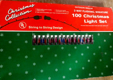 100 Christmas Light Set String To String Multicolor Outdoor/Indoor picture