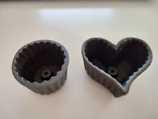 VINTAGE GRISWOLD CAST IRON NO. 2  PATTY MOLD ROUND AND HEART SHAPE picture