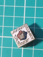 Vtg Junior Order Of United American Mechanics Screw Back Gold Tone Lapel Pin picture