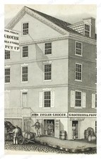 Philadelphia Pennsylvania 1847 Callowhill Water St Grocer Standard Postcard picture