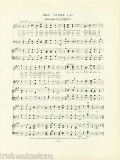 INDIANA UNIVERSITY Original Antique Song Sheet c 1906 