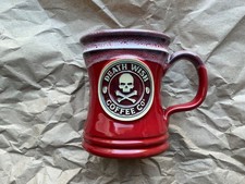 DEATH WISH COFFEE RED IN STORE ONLY MUG DENEEN POTTERY RARE HTF JUDGE STYLE MUG picture