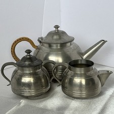 Selangor Pewter 3-Piece Tea Set Pre 1992 picture
