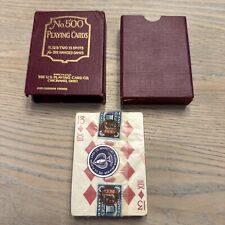NEW VTG 40s No 500 US Playing Cards Deck 11, 12, & 2 13 Spots 6 Handed Tax Stamp picture