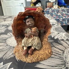 Vintage Enesco Figurine Miss Martha Holcombe 1991 Sadie Find Us Here Cat Kitten picture