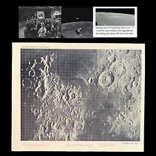 RARE 1961 Early Apollo Program 1st EDITION Lunar Surface Moon Navigation Map picture