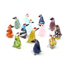 Cute Miniature Duck Glass Figurine Ornaments Colorful Easter Animal Tiny Statue picture
