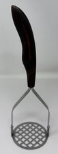 Vintage Cutco No 14 Potato Masher Brown Swirl Handle Stainless Steel Made in USA picture