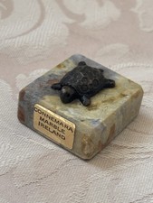 Connemara Marble Ireland  W/ Bronze (?) Turtle Sculpture picture