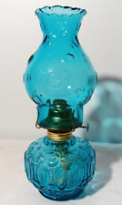 Vintage LE Smith Blue Moon And Stars Oil Lamp 12