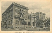 Postcard Texas Marlin Arlington Hotel occupation roadside Albertype 23-7675 picture