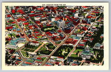 c1940s Denver CO Civic Center City County Building Linen Postcard picture