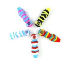 10-Pack Mystery Silicone Bongs, w/ 7-Hole Bowls, Portable, Unbreakable, Discreet picture