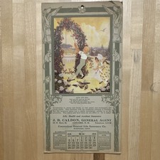 Vintage 1918 Advertising Calendar Connecticut General Life Insurance Jack Jill picture