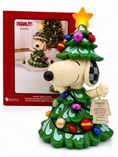 NIB Enesco Jim Shore 14.7” Peanuts Snoopy Lighted Tree Statue picture