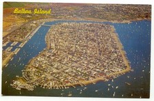 Balboa Island CA Vintage Aerial View Postcard California picture