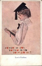 A/s VALENTINE Pretty Girl Scholar Math Problem WOMEN IN STEM GENDER ROLES PC picture