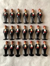 20 Lot Vintage Shriners Masonic Red Fez Figurine Cast Metal Painted Tuxedo 1960s picture