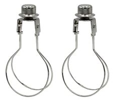 Lamp Shade Light Bulb Adapter Clip on with Finial Top, Silver | 2 Pack picture