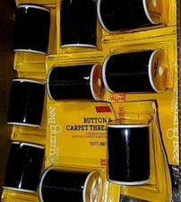 Vtg Lot Of 9 Talon Sewing Bee Button & Carpet Thread Spools 50 Yards Each NIP picture
