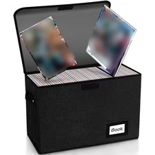 Foldable Linen Comic Book Storage Box Heavy Duty Collapsible Comic Organizer Bin picture