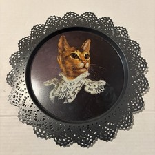 Victorian Cat Portrait Tray / Plate Skurar IKEA Thierry Poncelet Retired & Rare picture