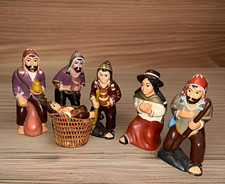Vintage Bolivian Andean Nativity Set Aymara Folk Art 6.75” Hand Painted Bolivia picture
