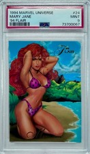 1994 Fleer Flair Marvel Universe Mary Jane #24 Swimsuit Spider-Man PSA 9 MINT picture