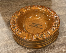 UHL POTTERY BROWN GLAZE CANNELTON INDIANA SEWER PIPE BOOK PC 774 RARE ASHTRAY EU picture