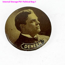 1905 Charles Deneen Illinois Governor Political Campaign Button Pinback Antique picture