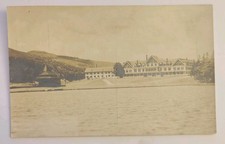Antique Lakeside Resort Hotel RPPC Waterfront Lodge Early 1900s Postcard picture