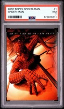 2002 Topps SPIDER-MAN #1 TOBEY MAGUIRE ROOKIE PSA 7 N-MINT Graded SUPER RARE picture