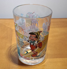 McDonald's Disney Pinocchio Clear Drinking Glass Tumbler picture