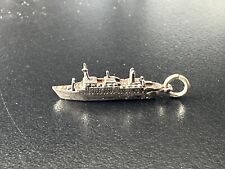 ss ROTTERDAM V Holland America Line 1” Silver Cruise Ship Ocean Liner Charm HAL picture