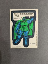 1974/75 Topps Comic Book Heroes Dr. Doom ROOKIE sticker Card picture