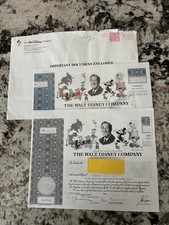 2 Walt Disney Stock Certificate 2007 9 Shares picture