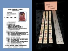 DAVAL MERCURY MARVEL  REHAB SET ANTIQ SLOT *FRUIT REEL STRIPS - SPRINGS - GLASS* picture