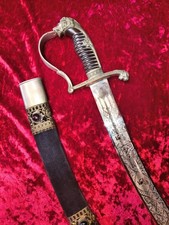 antique Shamshir Kilic Ethiopian Luxury Ras Sabre Guard Of Palace 19th Stones picture