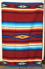 Southwestern Area Rug Woven  Lg 4x6 ft Saltillo Mexican RUSTY BROWN picture