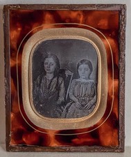 Uniquely Framed Daguerreotype of Two Young Girls picture