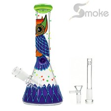 Hookah 10 inch Glass Bong Water Pipes Smoking Tobacco Beaker Bong 14mm bowl OWL picture