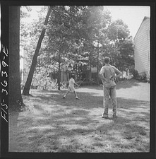 Photo:Backyard Boys Playing Fencing 1910s Vintage Photograph picture